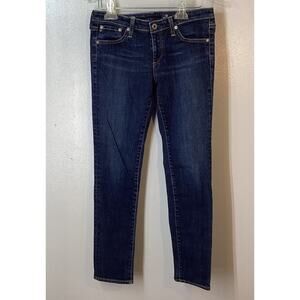 Adriano Goldschmied Jeans Women’s 27R Blue The Stilt Cigarette Leg Dark Wash AG